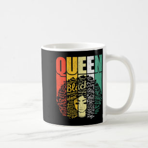 Retro Juneteenth-Königin Melanin Muttertag Frauen Kaffeetasse