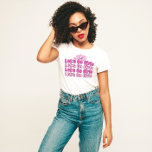 Retro Junggeselinnen-Abschied Bride T - Shirt<br><div class="desc">Feiern Sie die Braut mit diesem Retro Girls Weekend T - Shirt, der sich besonders für Junggeselinnen-Abschiede in Nashville eignet! Mit einem beliebten Phrase "Let's go girls" mit rosa Pop und einem trendigen Cowgirl-Hut. Einfache Anpassung der Farben, Schriftart, Platzierung oder sogar Hinzufügen der Braut & Brautmädchen Namen in der Personalisierungsoption...</div>