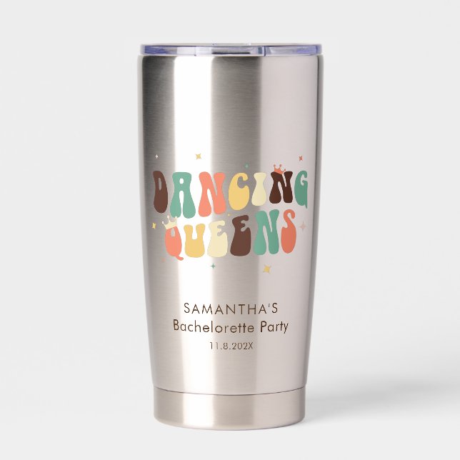 Retro Junggeselinnen-Abschied Girls Weekend Keepak Thermobecher (Vorderseite)