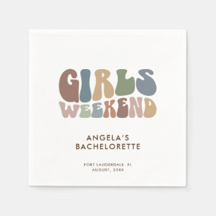 Retro Junggeselinnen-Abschied Girls Weekend Serviette