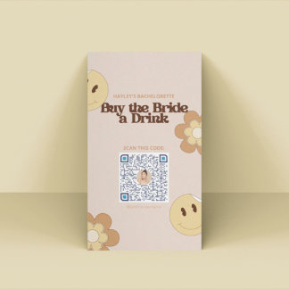 Retro Junggeselinnen-Abschied Venmo QR Karte