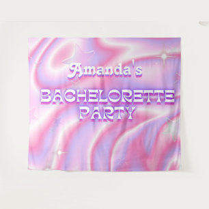 Retro-Junggesellinnen-Abschied-Hintergrund Groovy Wandteppich