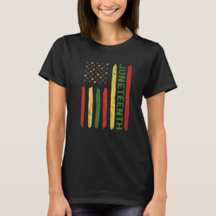 Retro Junzehnte amerikanische Flagge Juni 19 1865 T-Shirt