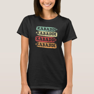 Retro Kabaddi Indian Game Team Sport Raider T-Shirt