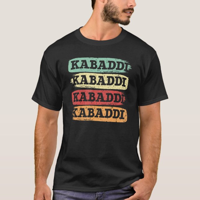 Retro Kabaddi Indian Game Team Sport Raidere 1 T-Shirt (Vorderseite)