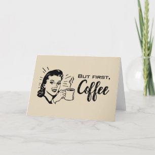 Retro-Kaffe erste Karte
