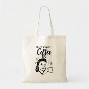 Retro-Kaffee-Erste-Tüte Tragetasche