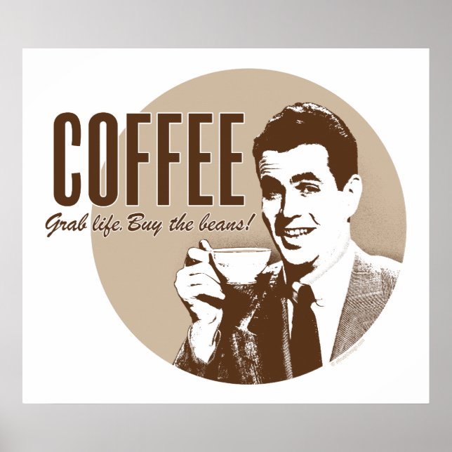 Retro-Kaffee (Stil 1) Poster (Vorne)