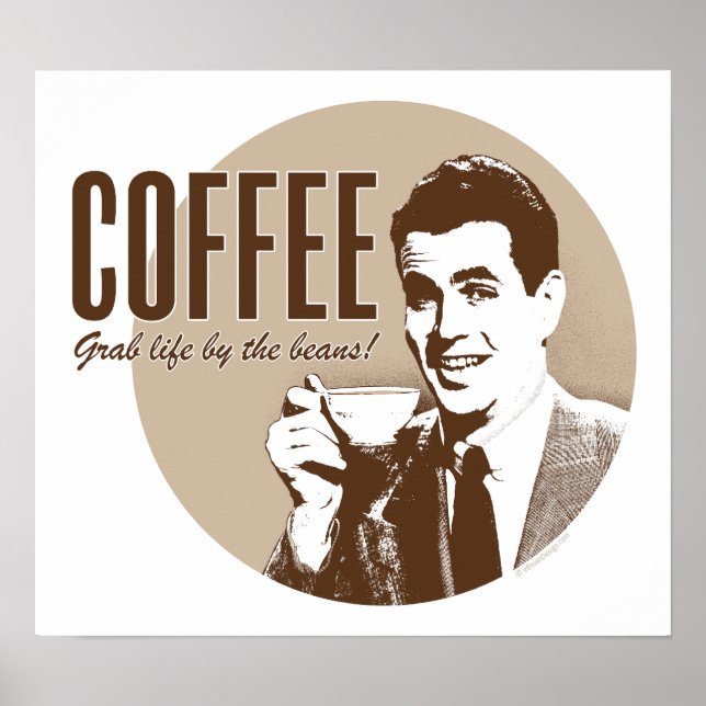 Retro-Kaffee (Stil 2) Poster (Vorne)