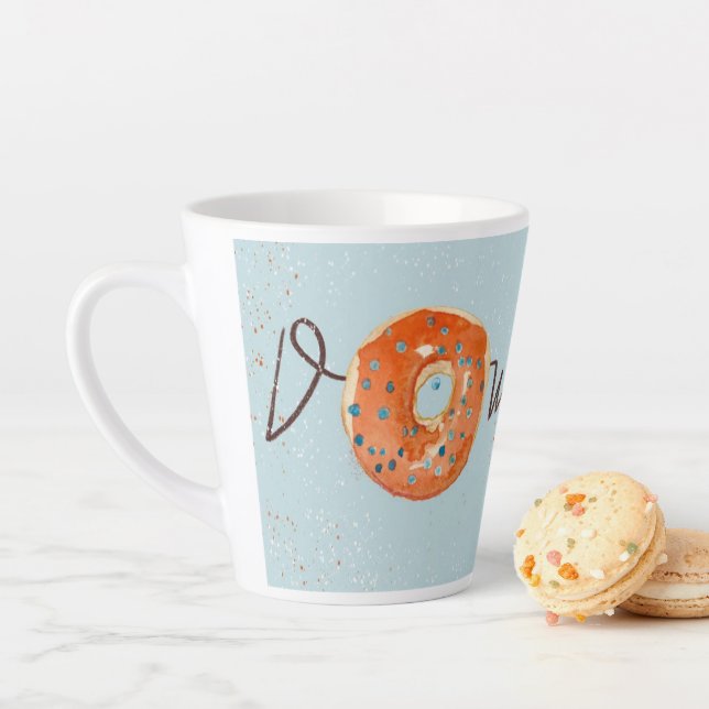 Retro-Kaffee und Orange-Glazed-Doughnut-Tasse Milchtasse (Beispiel)