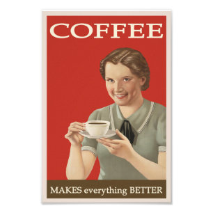 Retro-Kaffeedesign Fotodruck