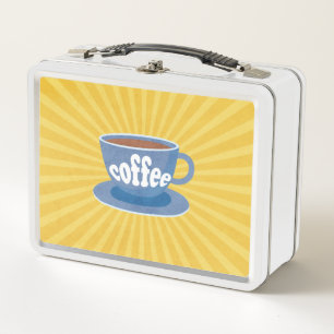 Retro-Kaffeedesign Metall Brotdose