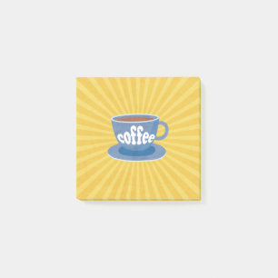 Retro-Kaffeedesign Post-it Klebezettel