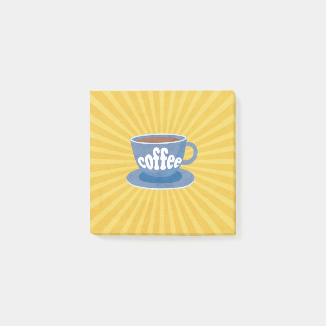 Retro-Kaffeedesign Post-it Klebezettel (Vorderseite)