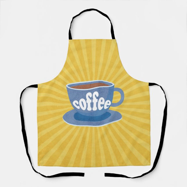 Retro-Kaffeedesign Schürze (Vorderseite)