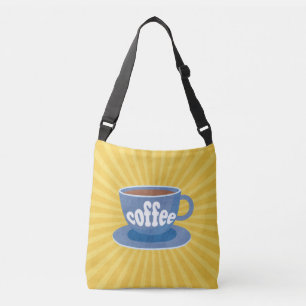 Retro-Kaffeedesign Tragetaschen Mit Langen Trägern