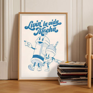 Retro-Kaffeedruck Vintage-Kaffee-Illustration Ret Poster