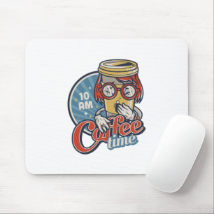 Retro-Kaffeeliebhaber Kaffeezeit Koffein im Vintag Mousepad