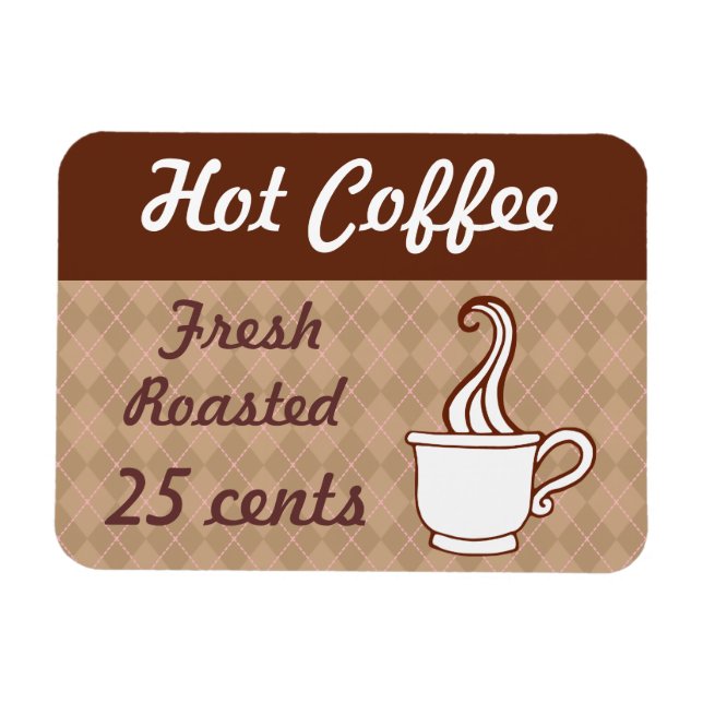 Retro-Kaffeemagnet Magnet (Horizontal)