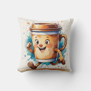 Retro-Kaffeetasse-Kissen zum Laufen Kissen