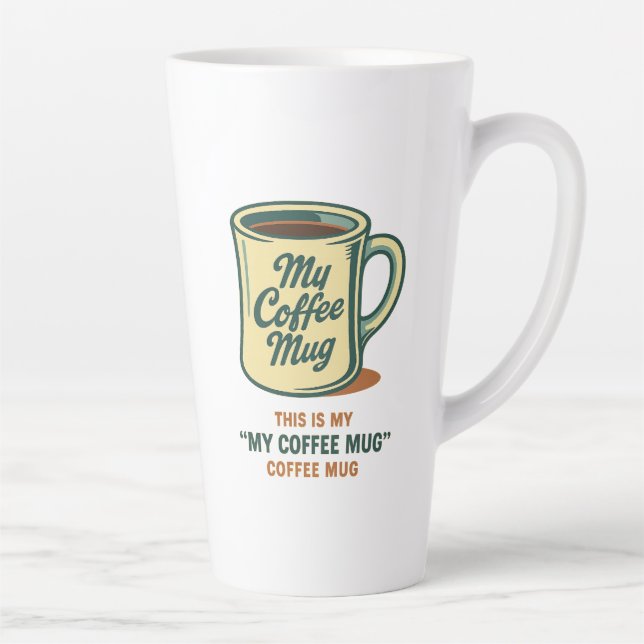 Retro-Kaffeetasse mit humorvollem Design Milchtasse (Rechts)