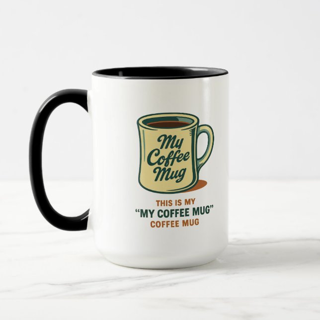 Retro-Kaffeetasse mit humorvollem Design Tasse (Links)