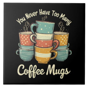 Retro-Kaffeetasse-Stack Vintage-Design Fliese