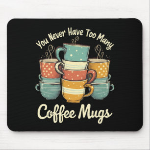 Retro-Kaffeetasse-Stack Vintage-Design Mousepad
