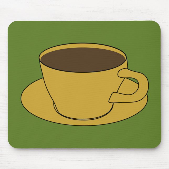 Retro-Kaffeetassen-Mauspad Mousepad (Vorne)