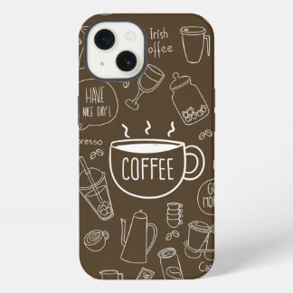 Retro-Kaffeetassen-Muster-Mug – Perfekt für Barist iPhone 13 Hülle
