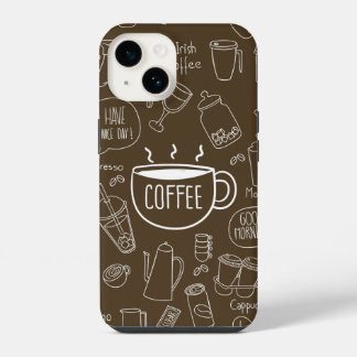 Retro-Kaffeetassen-Muster-Tasse – Perfekt für Bari iPhone 14 Hülle