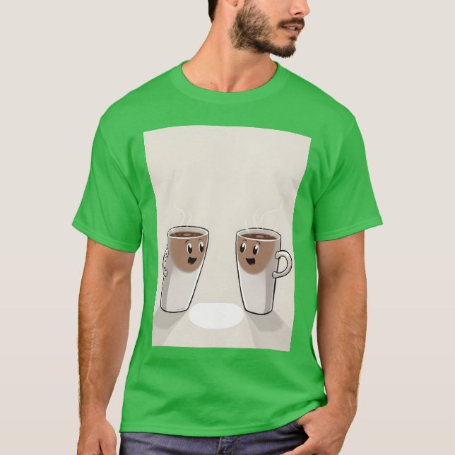 Retro-Kaffeetassen vintage T-Shirt (Vorderseite)