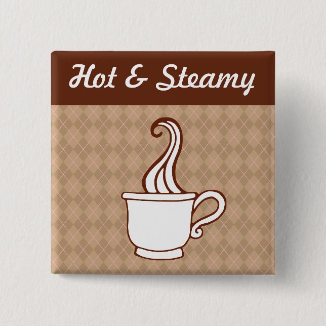 Retro-Kaffeetaste Button (Vorderseite)