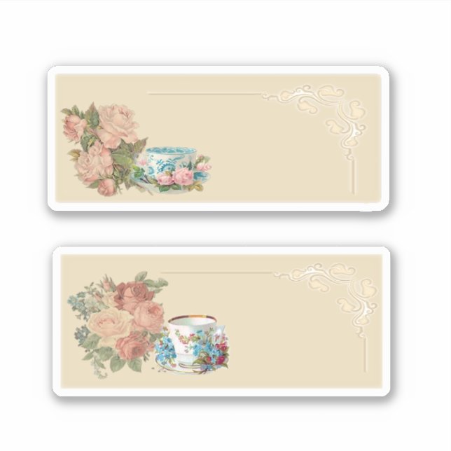 Retro-Kaffeezeit Aufkleber (Vorderseite)