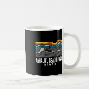 Retro Kahalu'u Beach Park Hawaii Surfer Surfen Kaffeetasse
