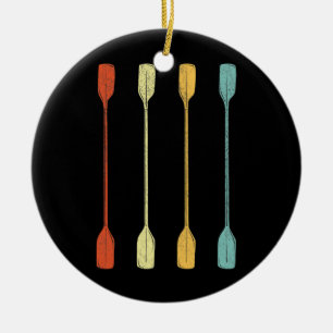 Retro-Kajak Kajaking Paddeln Vintage Keramik Ornament