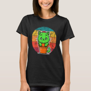 Retro-Kaktus Kaktus-Katze Pflanze Für Männer Fraue T-Shirt