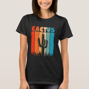Retro-Kaktus-Silhouette Sukkulenten-Pflanzenliebha T-Shirt