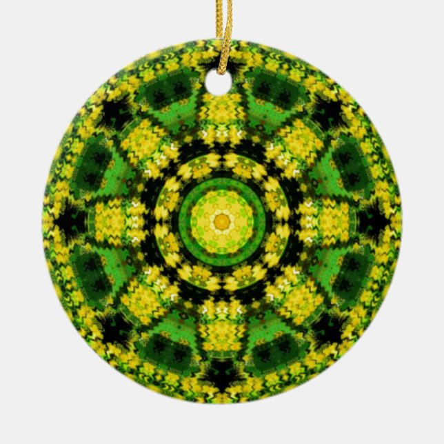 Retro Kaleidoskop Art Keramik Ornament (Vorne)