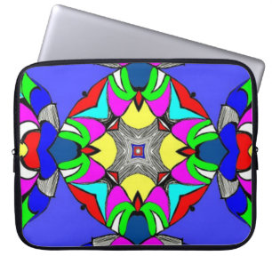 Retro Kaleidoskop Art Laptop-Sieb Laptopschutzhülle