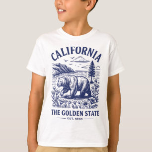 Retro Kalifornien Staatsshirt Est 1850 Golden Coas T-Shirt