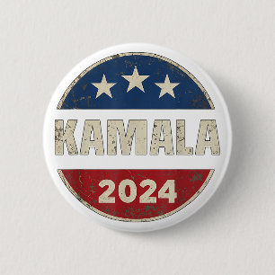 Retro Kamala-Harris 2024 Präsidentschaftswahl Button