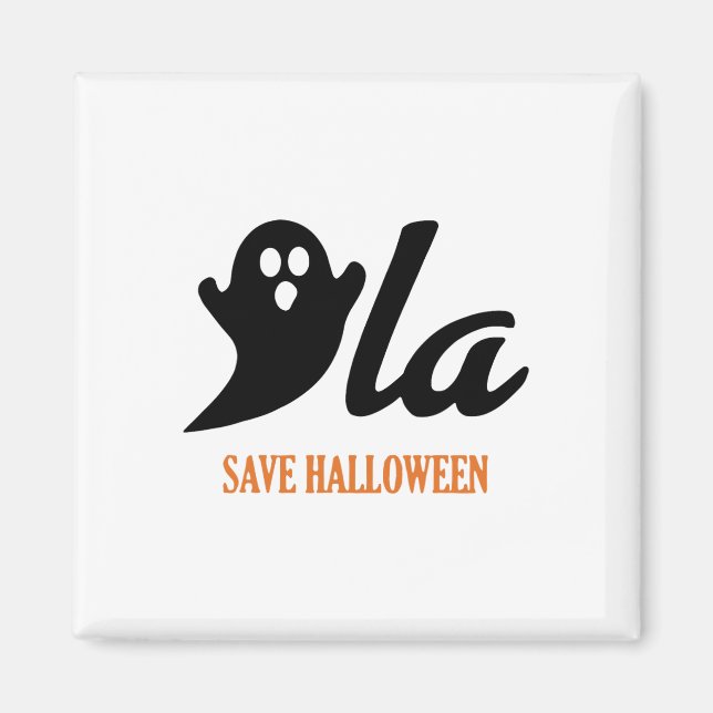 Retro Kamala Harris Halloween 2024 Comma La Ghost Magnet (Vorne)