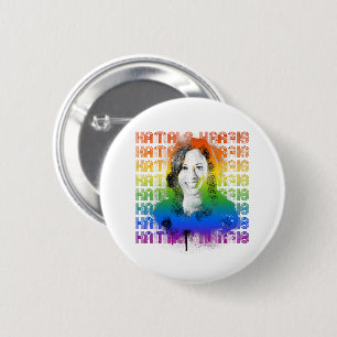 Retro Kamala Harris Pride Button