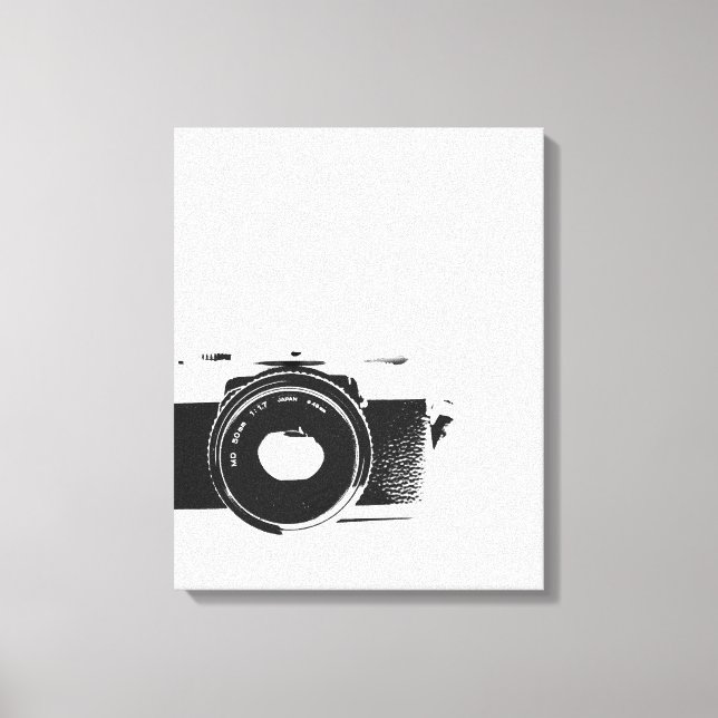 Retro-Kamera Fotograf Kunst Leinwanddruck (Vorderseite)