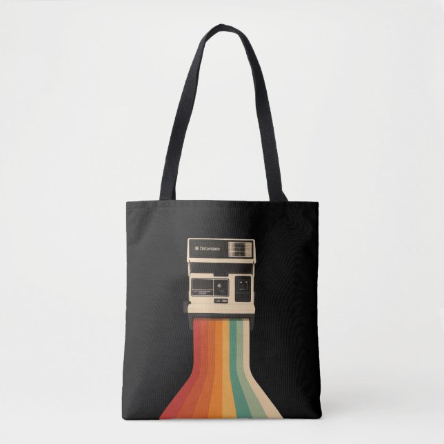 Retro-Kamera mit Regenbogen-Druck (Vorderseite)