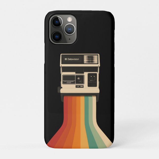 Retro-Kamera mit Regenbogen-Druck Case-Mate iPhone Hülle (Rückseite)