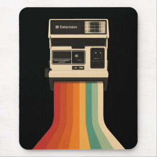 Retro-Kamera mit Regenbogen-Druck Mousepad
