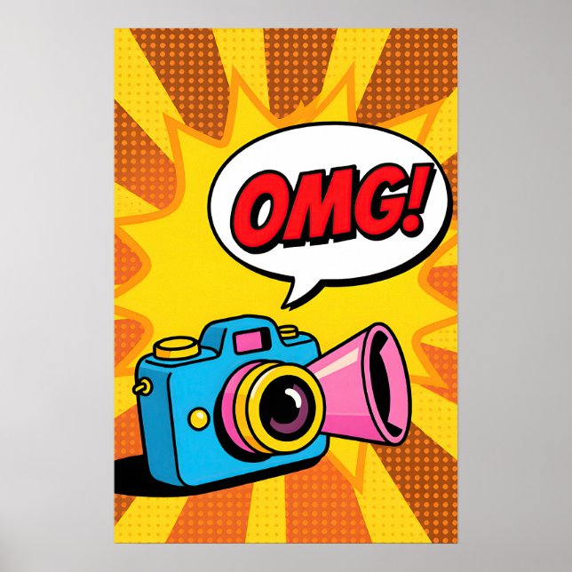 Retro-Kamera Pop-Art Poster (Vorne)