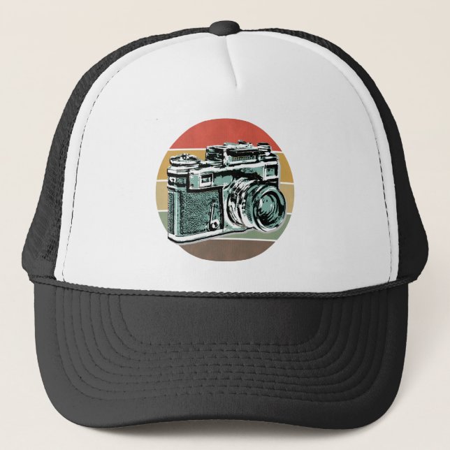 Retro-Kamera Truckerkappe (Vorderseite)
